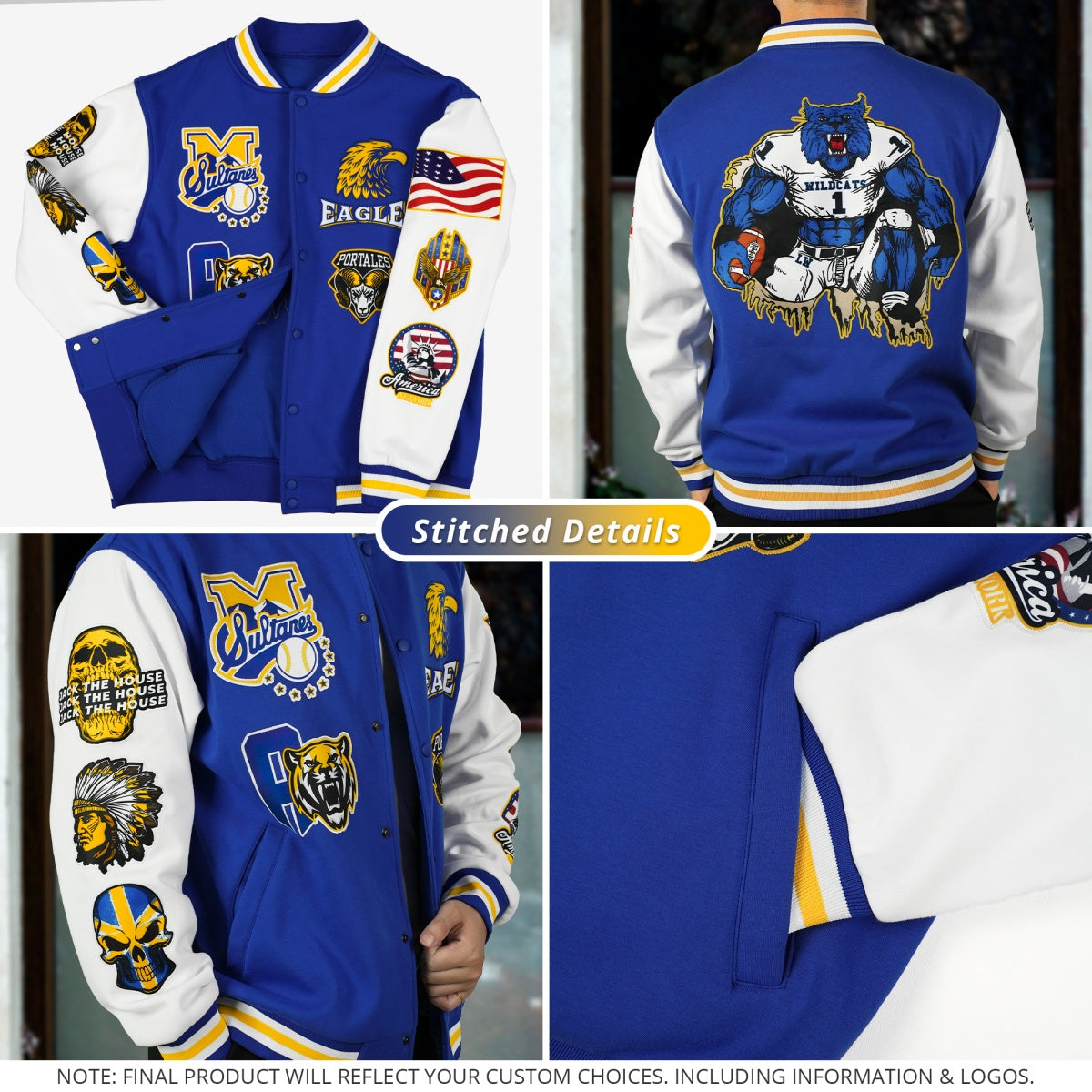 Custom Black yellow Classic Style Leather Sleeves Wrinkle-Resistant Jacket| KXKSHOP