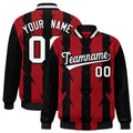 Custom Red Red Varsity Full-Snap Blade Pattern Raglan Sleeves Letterman Baseball Jacket