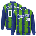 Custom Green Green Varsity Full-Snap Blade Pattern Raglan Sleeves Letterman Baseball Jacket