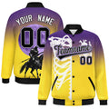 Custom Purple Gold Black skeleton Halloween Graffiti Pattern Moisture-Wicking Jacket| KXKSHOP