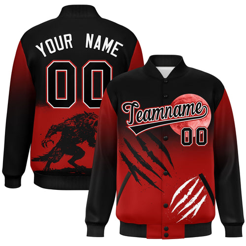 Custom Black Red White skeleton Halloween Graffiti Pattern Moisture-Wicking Jacket| KXKSHOP