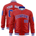 Custom Red Royal Blue White Independence Day Full Zip American Flag Wrinkle-Resistant Jacket| KXKSHOP