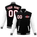 Custom Black White Red Raglan Sleeves Classic Style Full-Snap Jacket| KXKSHOP