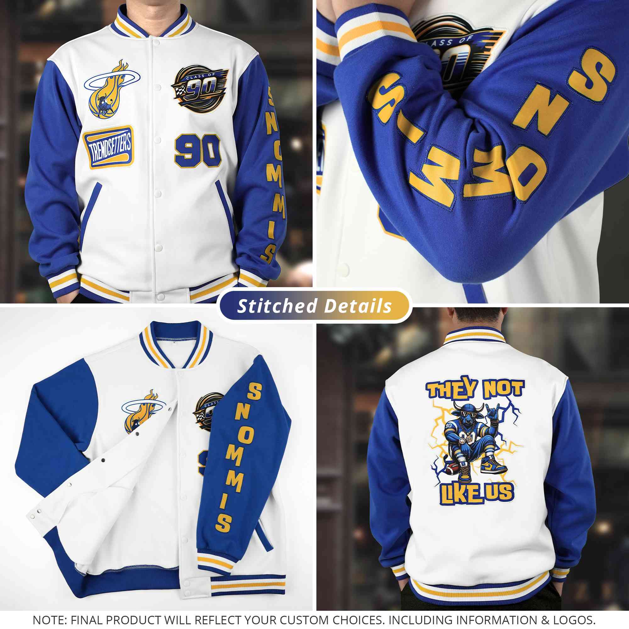 Custom Pink Light blue Khaki Full-Snap Varsity Raglan Sleeves Gradient Letterman Jacket| KXKSHOP