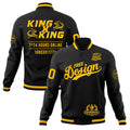Custom Black Gold Classic Style Full-Snap Wrinkle-Resistant Jacket| KXKSHOP