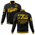 Custom Black Gold Classic Style Full-Snap Wrinkle-Resistant Jacket| KXKSHOP