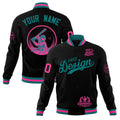 Custom Black Teal Pink Classic Style Full-Snap Breathable Jacket| KXKSHOP