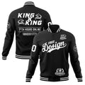 Custom Black White Classic Style Full-Snap Wrinkle-Resistant Jacket| KXKSHOP