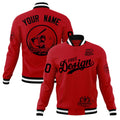 Custom Red Black White Classic Style Full-Snap Breathable Jacket| KXKSHOP