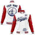 Custom White Red Navy Classic Style Full-Snap Breathable Jacket| KXKSHOP
