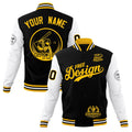 Custom Black Gold White Classic Style Full-Snap Breathable Jacket| KXKSHOP