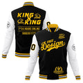 Custom Black Gold White Classic Style Full-Snap Wrinkle-Resistant Jacket| KXKSHOP