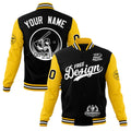Custom Black Gold White Classic Style Full-Snap Breathable Jacket| KXKSHOP