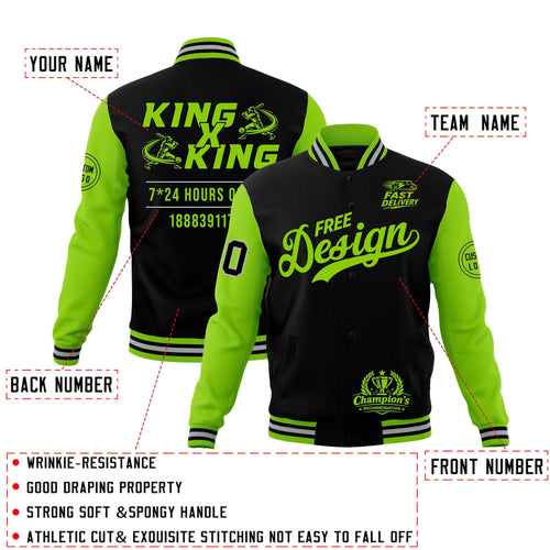 Custom Black Green Gray Classic Style Full-Snap Wrinkle-Resistant Jacket| KXKSHOP