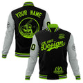Custom Black Green Gray Classic Style Full-Snap Breathable Jacket| KXKSHOP