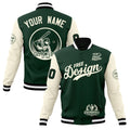 Custom Green Black White Classic Style Full-Snap Breathable Jacket| KXKSHOP