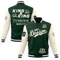 Custom Green Black White Classic Style Full-Snap Wrinkle-Resistant Jacket| KXKSHOP