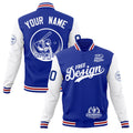Custom Royal Blue White Red Classic Style Full-Snap Breathable Jacket| KXKSHOP