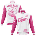 Custom White Pink Classic Style Full-Snap Breathable Jacket| KXKSHOP
