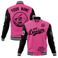 Custom Pink Black White Classic Style Full-Snap Breathable Jacket| KXKSHOP