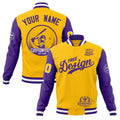 Custom Gold Purple White Classic Style Full-Snap Breathable Jacket| KXKSHOP