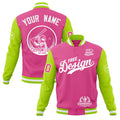 Custom Pink Neon Green White Classic Style Full-Snap Breathable Jacket| KXKSHOP