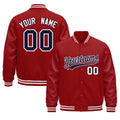 Custom Red White Classic Style Leather Sleeves Wrinkle-Resistant Jacket| KXKSHOP