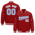 Custom Red White Classic Style Leather Sleeves Wrinkle-Resistant Jacket| KXKSHOP