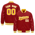 Custom Red White Classic Style Leather Sleeves Wrinkle-Resistant Jacket| KXKSHOP