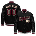 Custom Black Cream Classic Style Leather Sleeves Wrinkle-Resistant Jacket| KXKSHOP