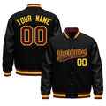 Custom Black yellow Classic Style Leather Sleeves Wrinkle-Resistant Jacket| KXKSHOP