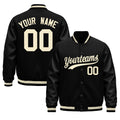 Custom Black Cream Classic Style Leather Sleeves Wrinkle-Resistant Jacket| KXKSHOP