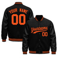 Custom Black Orange Classic Style Leather Sleeves Wrinkle-Resistant Jacket| KXKSHOP