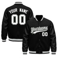 Custom Black White Gray Classic Style Leather Sleeves Wrinkle-Resistant Jacket| KXKSHOP