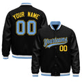 Custom Black Light Blue White Classic Style Leather Sleeves Wrinkle-Resistant Jacket| KXKSHOP