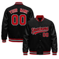 Custom Black Red White Classic Style Leather Sleeves Wrinkle-Resistant Jacket| KXKSHOP