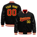 Custom Black Red White Classic Style Leather Sleeves Wrinkle-Resistant Jacket| KXKSHOP