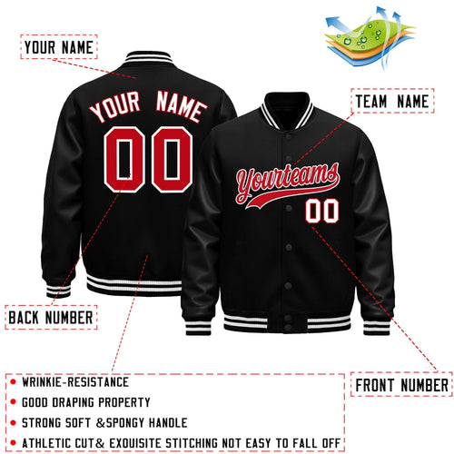 Custom Black White Classic Style Leather Sleeves Wrinkle-Resistant Jacket| KXKSHOP