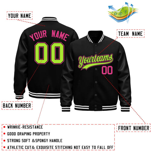 Custom Black White Classic Style Leather Sleeves Wrinkle-Resistant Jacket| KXKSHOP