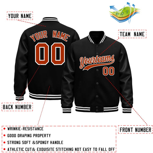 Custom Black White Classic Style Leather Sleeves Wrinkle-Resistant Jacket| KXKSHOP
