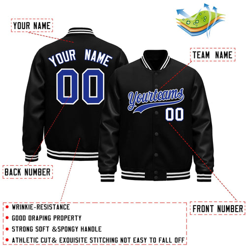 Custom Black White Classic Style Leather Sleeves Wrinkle-Resistant Jacket| KXKSHOP