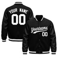 Custom Black White Classic Style Leather Sleeves Wrinkle-Resistant Jacket| KXKSHOP