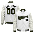 Custom White Olive Black Classic Style Leather Sleeves Wrinkle-Resistant Jacket| KXKSHOP