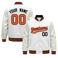 Custom White Black Orange Classic Style Leather Sleeves Wrinkle-Resistant Jacket| KXKSHOP
