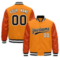 Custom Orange Black White Classic Style Leather Sleeves Wrinkle-Resistant Jacket| KXKSHOP