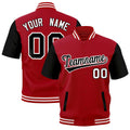 Custom Black Red Full-Snap Classic Style Jacket| KXKSHOP