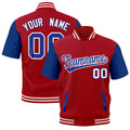 Custom Royal Blue Red White Full-Snap Classic Style Jacket| KXKSHOP