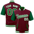 Custom Kelly Green White Full-Snap Classic Style Jacket| KXKSHOP