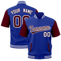 Custom Gray Royal Blue White Full-Snap Classic Style Jacket| KXKSHOP