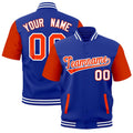 Custom Orange Royal Blue White Full-Snap Classic Style Jacket| KXKSHOP
